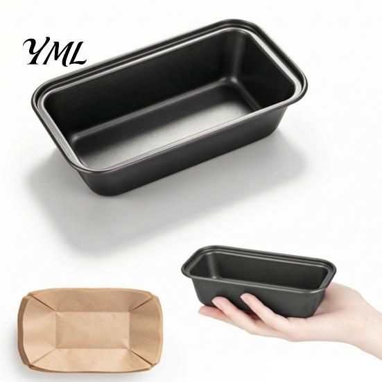 Safe Bread Baking Equipment Rectangle Loaf Pans with Parchment Liners, Nonstick Carbon Steel Easy Clean Non-stick Tin Reusable Bakeware, Heat