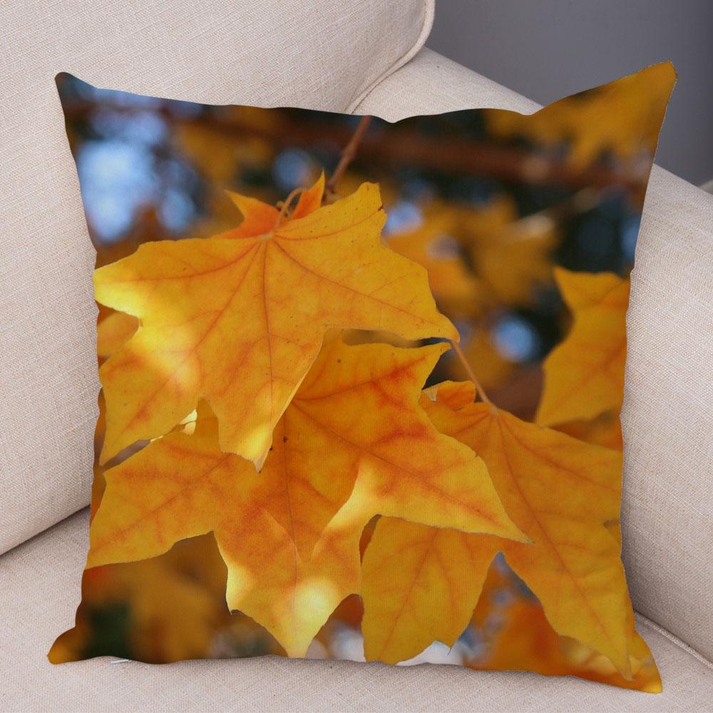 Floral Beige Letter Print Pillowcase Sofa Home Decor Floral Cushion Cover Pillowcase