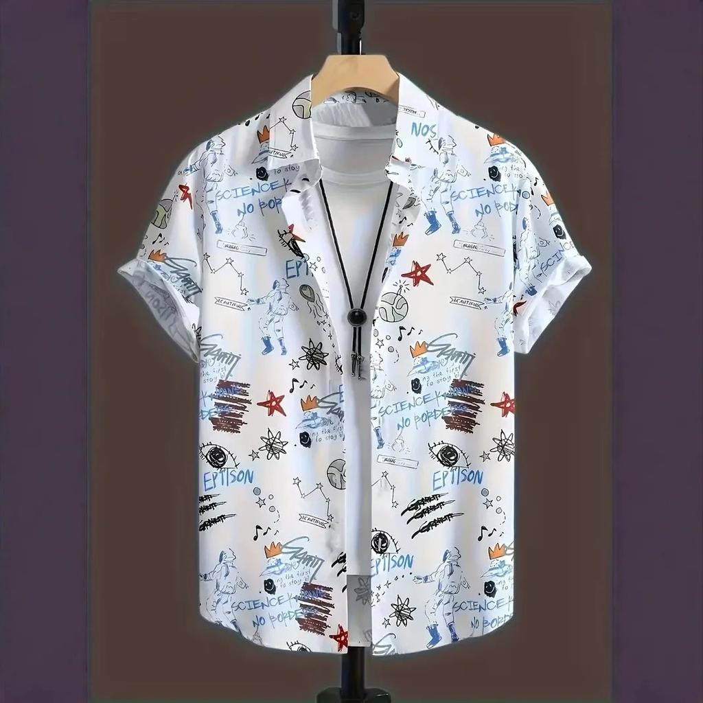 2026 Beer Shirt Men's Loose Hawaiian Style Short Sleeve
