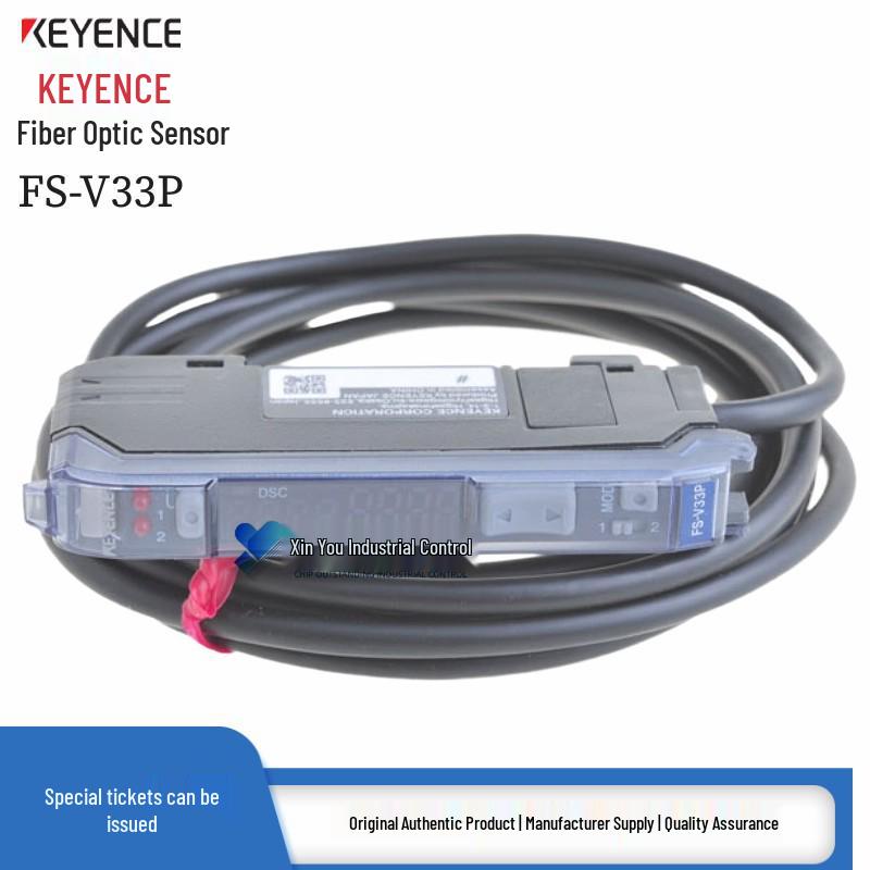 Genuine KEYENCE FS-V33 NPN Fiber Optic Amplifier - Digital Sensor Available