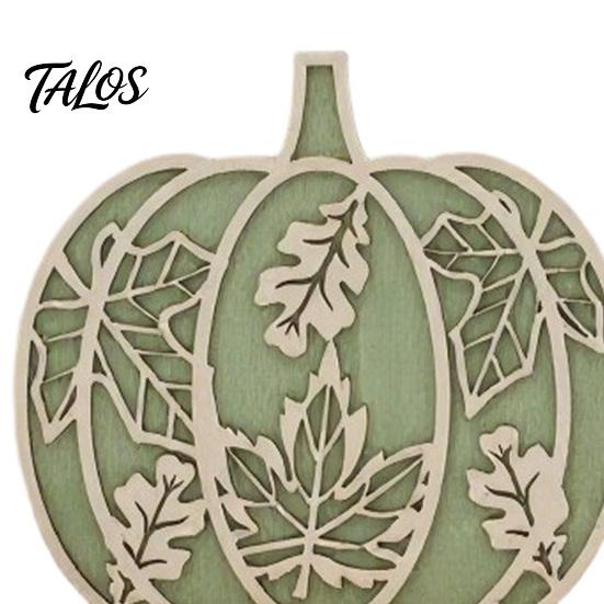 Autumn Theme Party Supplies 3Pcs Fall Wooden Pumpkin Tabletop Decor, Layered Cutout Maple Leaf Entryway Decorative Piece Figurine, Harvest