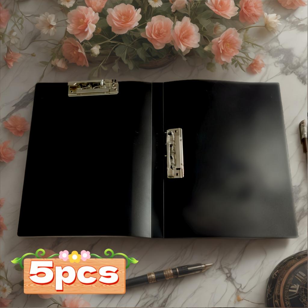 5Pcs A4 Double Clip Office File Folder Pp Material Multi-Layer Strong For Student Music Sheet Document Organizer