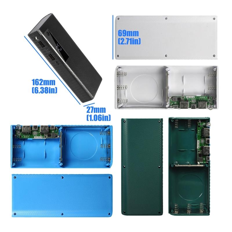 Portable 20650 Battery Holder Case For 5pcs 20650 Powerbank 5Slots Not Required Welding Lightweight Plastic Design