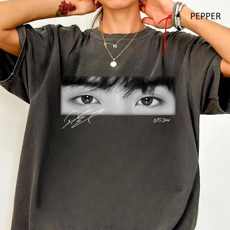 2026 Sommer Mode Trendiges T-Shirt Herren Damen Vintage Oberteil Vintage Kpop Jins Augen Shirt, Kim Seokjin Shirt, Rap Monster Kpop Merchandise, Geschenke für Fans XL beige