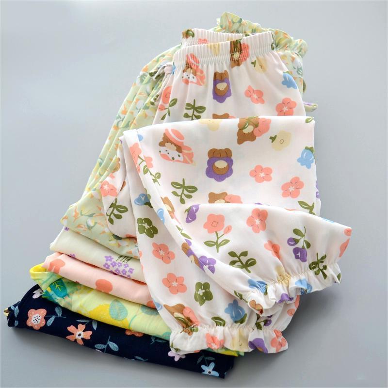 Children's Casual Mosquito Proof Pants Summer Thin Girls' Sleeping Pants Loose Outer Lantern Pants