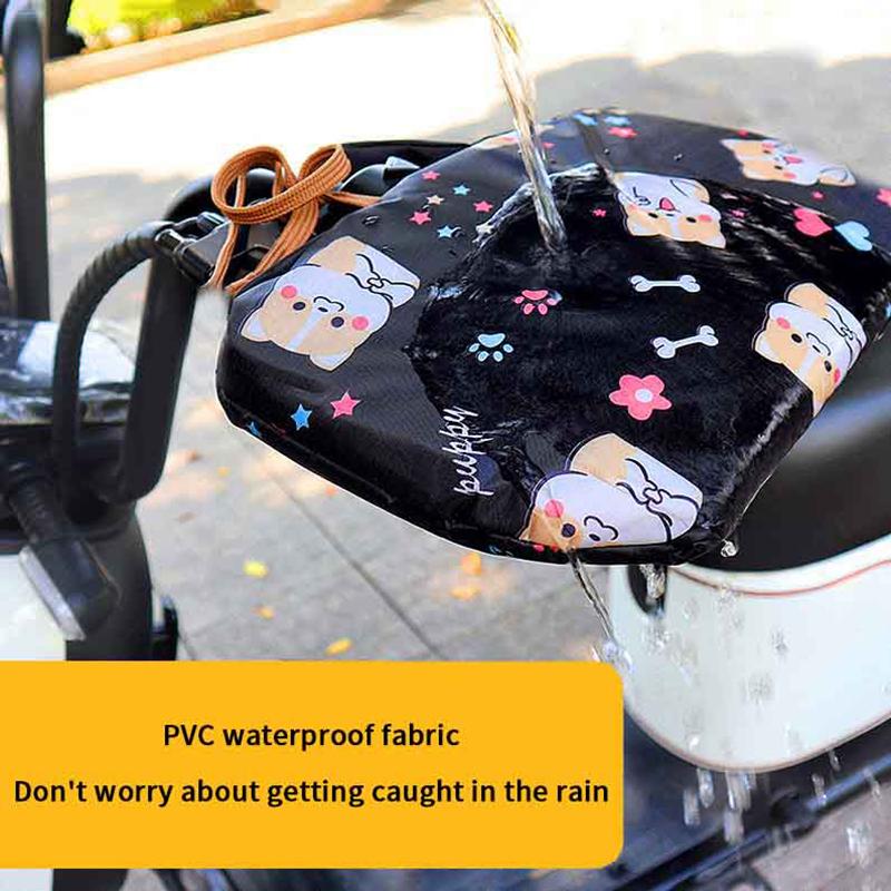 Autumn Winter Cartoon Electric Bike Warm Gloves Warm Mittens Scooters Motorcycle Electric Bike Handlebar Gloves Hand Guards