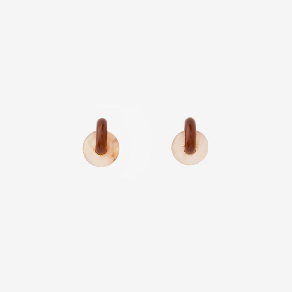 My Omelet Melange Mini Earrings Brown