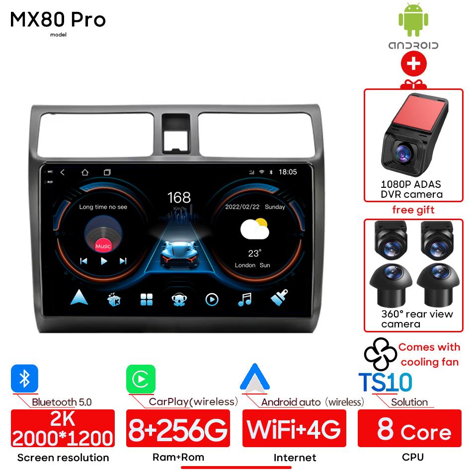 Pour Suzuki Swift 2003-2010 voiture Multimidia lecteur Navigation GPS Android Auto Radio voiture lecteur vidéo stéréo sans fil CarPlay