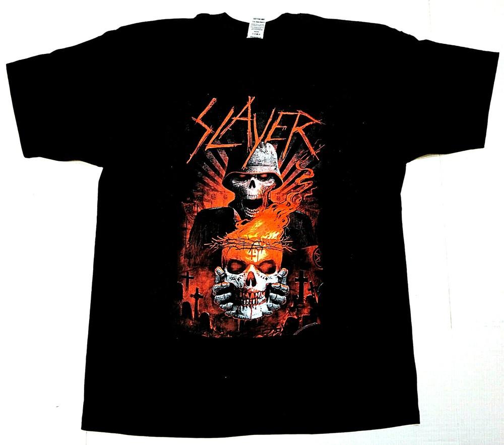 Футболка SLAYER Thrash Heavy Metal Мужская 100% Хлопок Новая Унисекс Футболка XXL