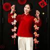 Traditional Style Spring Festival Door Decoration Cute Design Bless Words Hanging Tassel Ornament Good Luck Red Blessing