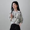 SOFSIL Women's 100% Mulberry Silk Botanical Print Blouse