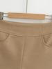 2026 Women's Slim High Waist Khaki Suit Shorts - Elegant, Straight Leg Casual Hot Pants