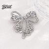 Alloy Brooch Pin Sparkling Rhinestone Bow Brooch Mini Bowknot Shaped Lapel Shape Jewelry Pin Clothing Accessory for Women Girls Minimalist Metal