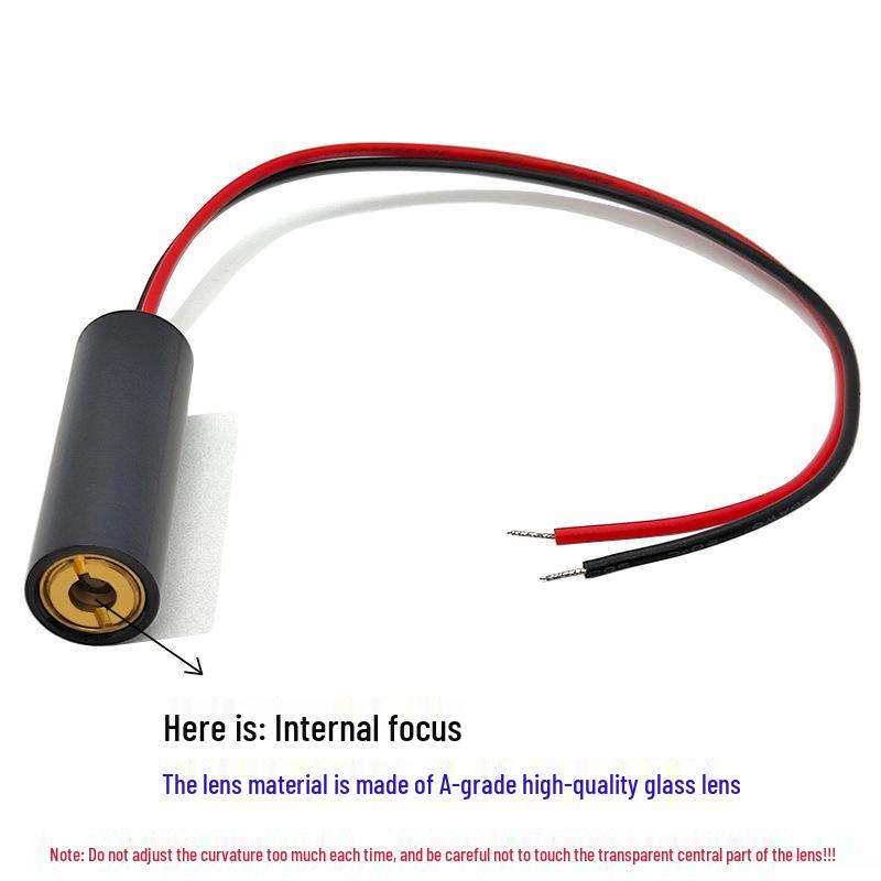 High-Power Red Laser Module with 10X30mm Glass Lens, 650nm, 100mW, Ultra-Small Spot, for Marking Machines