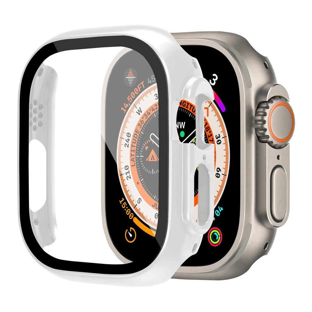 Glass+case For Apple Watch Ultra 2 3 49mm smartwatch PC Bumper+Screen Protector Tempered Cover iwatch series band Accessories