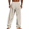 Men's Loose And Casual Sports Breathable Long Pants, Casual Cotton And Linen Pants