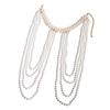 Comfortable Imitation Pearls Shoulder Chain for Birthdays Holidays Wedding Jewelry Accessory for Women Girls