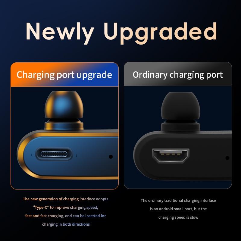 K28 Wireless Earphones Single Ear LED Digital Display Bluetooth 5.4 Headphones HIFI Noise Reduction Lightweight Design