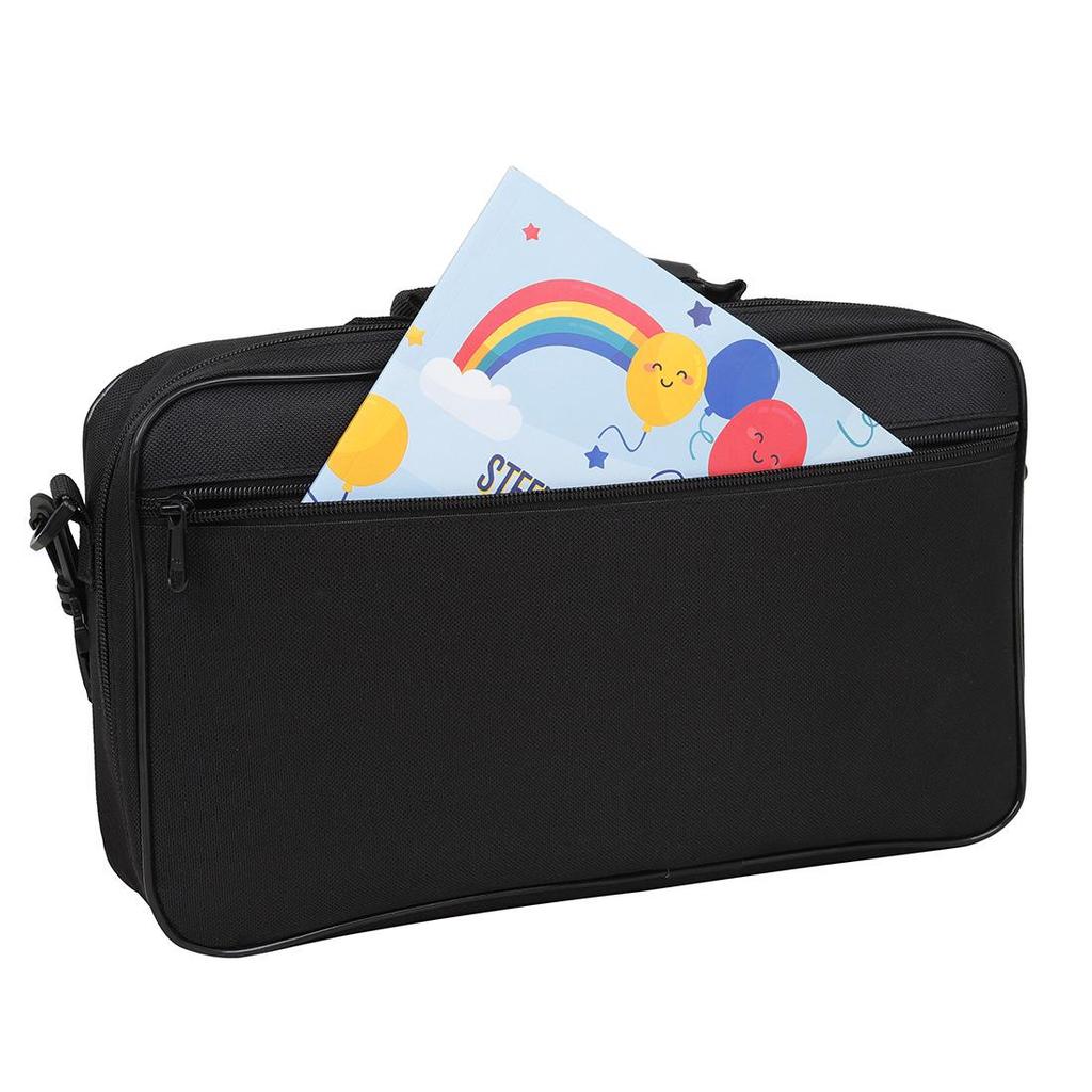 Schwarze wasserdichte Oxford-Umhängetasche und Handtasche für Oboe – tragbarer Instrumentenkoffer