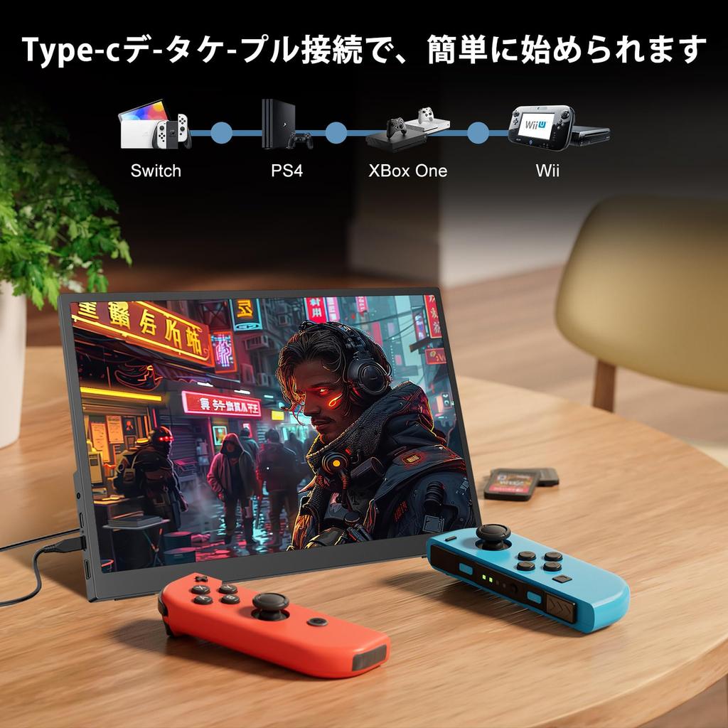 Mobile Monitor Inch 4K Thin and Lightweight Mobile Display Screen Ratio 60Hz VESA Compatible Wide Color Gamut 500nits High Brightness Compatible with