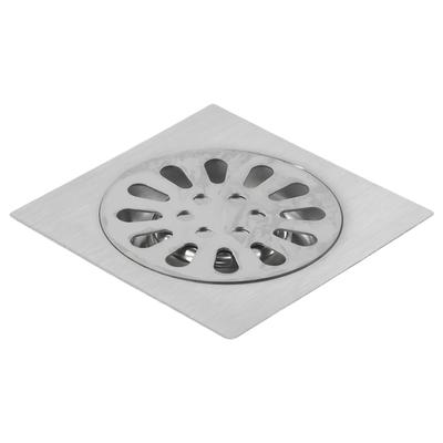 Square Shower Drain Floor Drain Easy Installation Grid Pattern Perfect Size Removable Cover Easy Cleaning Bathroom
