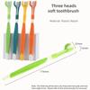 Pet Three Head Toothbrush Pet Dog Toothbrush Cat Toothbrush Cat and Dog Oral Cleaning Products Small Dog Soft Hair Toothbrush