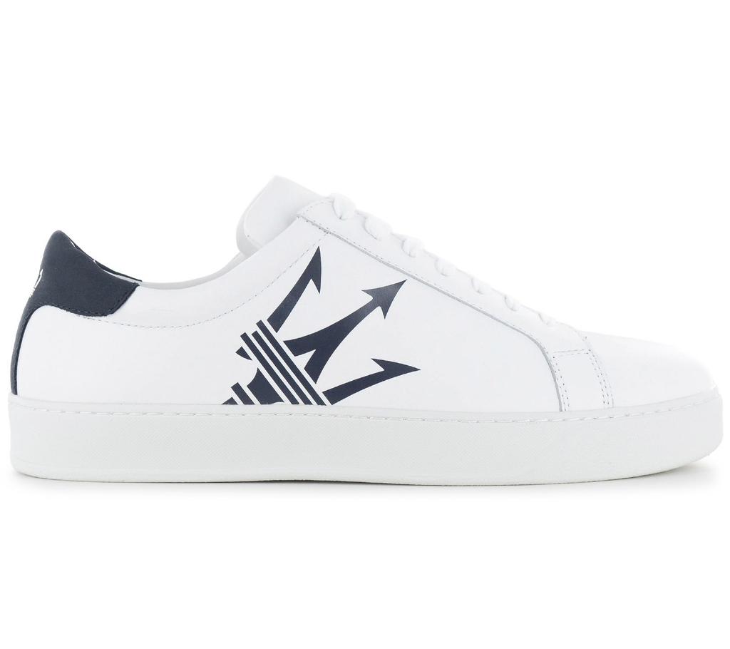 Maserati Maxi Trident Leather - Men's Sneakers Shoes White 9200326 ORIGINAL