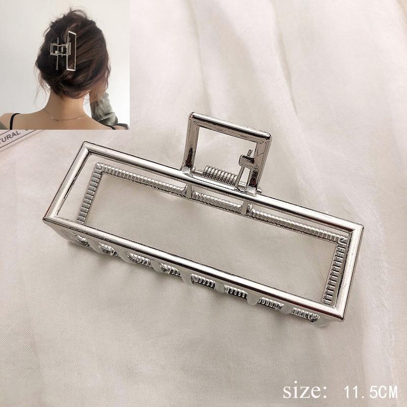 Simple Metal Geometric Hair Claw Clips Elegant Geometric Hair Accessories Cross Crab Bath Clip For Women Girl Headwear
