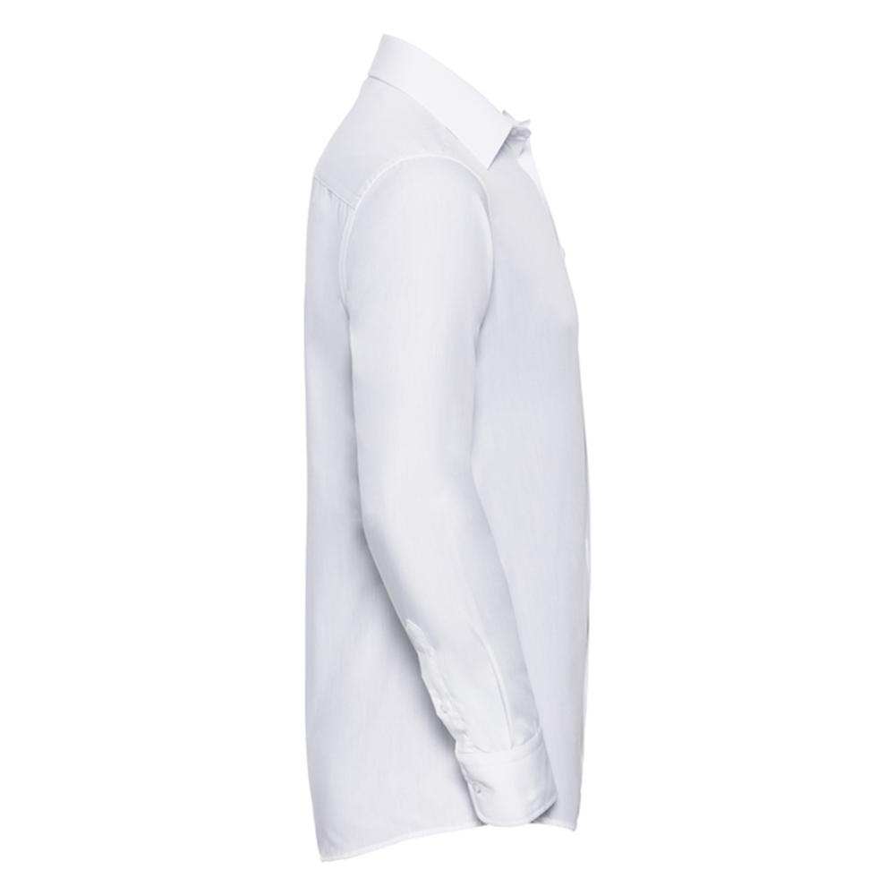 Russell Collection Mens Polycotton Tailored Long-Sleeved Shirt