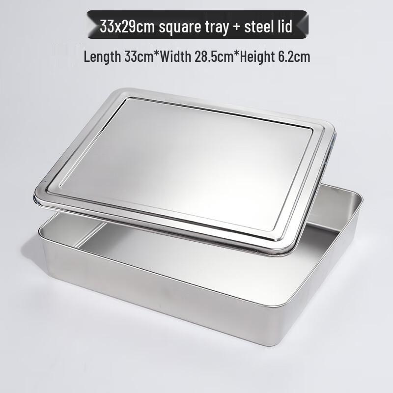 Прямоугольный поднос из нержавеющей стали