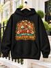 Look at W You Could Have Won Smiling Cartoon Bull Pointing Forward Carnival Lights And Golden Western Lettering Unisex Hoodie
