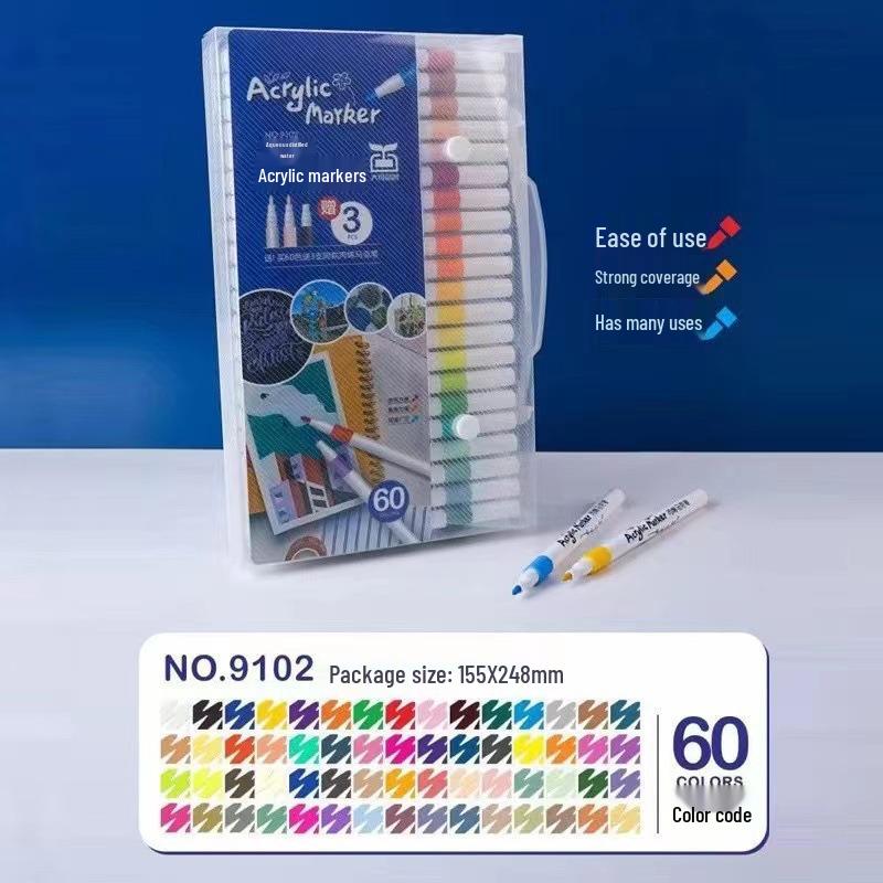 Washable Stackable Acrylic Marker for Kids & Students - Opaque Graffiti & Watercolor Drawing Pen
