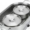 Round Deep Bowl Steaming Bowl Rustless Steel Food Container Metal Bowl  Egg Custard Making