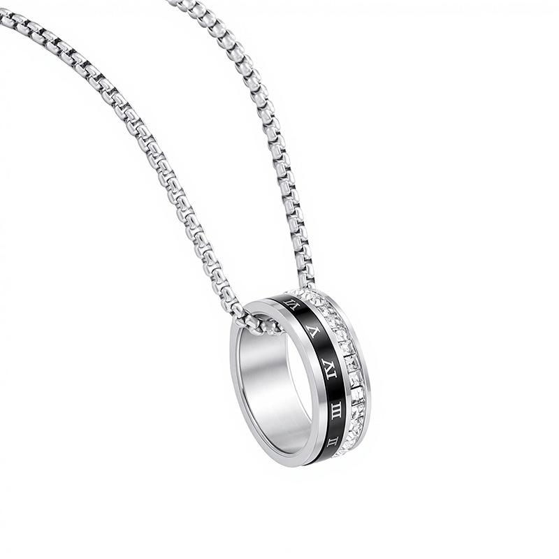 Rainbow Titanium Stainless Steel Unisex Necklace – Seven-Color Pendant Jewelry for Couples