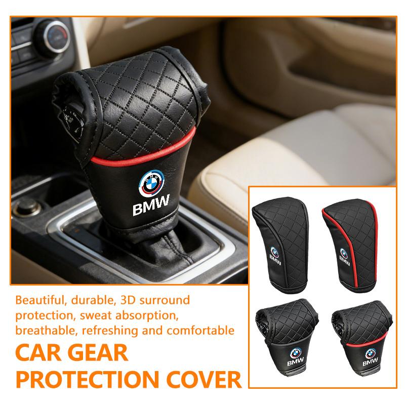 Leather Car Gear Shift Sleeve Knob Protective Cover For BMW M M2 M3 M4 M5 M6 E46 E90 E60 F30 E39 X1 X3 X4 X5 XR1