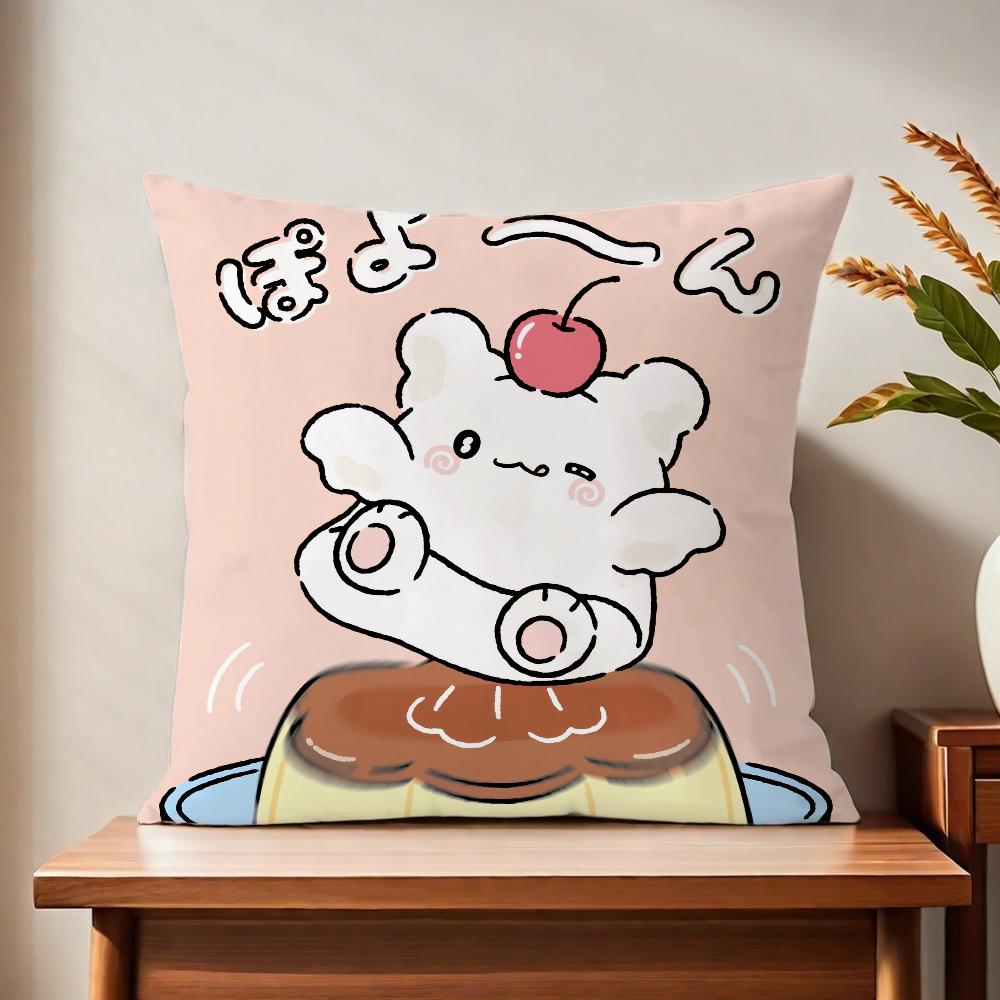 Hhanamaruobakee cartoon cushion cover For Pillow Printing Sofa Decoration Home Car Room Coffee Shop Office Nordic Simplicity