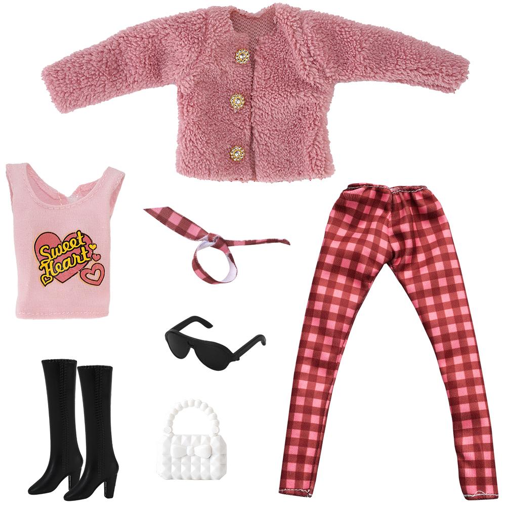 11,5 Zoll Puppe Pelzmantel Winteranzug 1/6 Puppenkleidung 30 CM Puppen Zubehör Möbel Modepuppe Kleid 1/6 Puppenhaus Spielzeug JJ