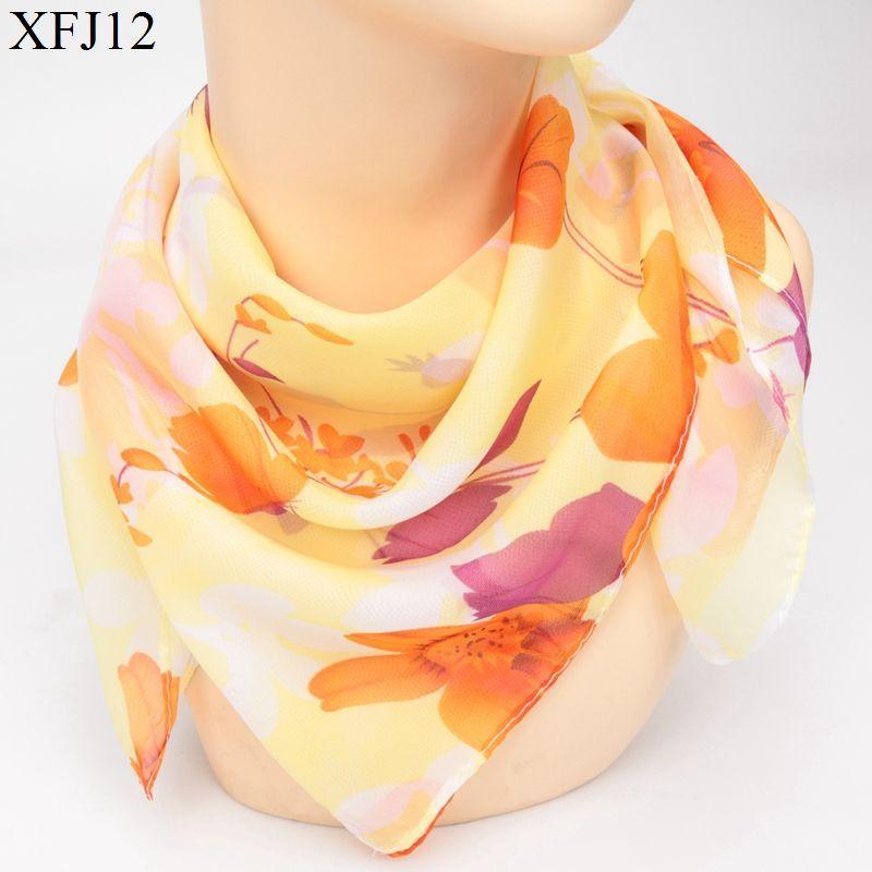 

Женский маленький квадратный шифоновый платок с принтом в горошек: Элегантный Универсальный Защитный Шарф для Шеи 65x65см Размеры