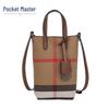 Douxiaozhu Genuine Leather Plaid Crossbody Phone Bag