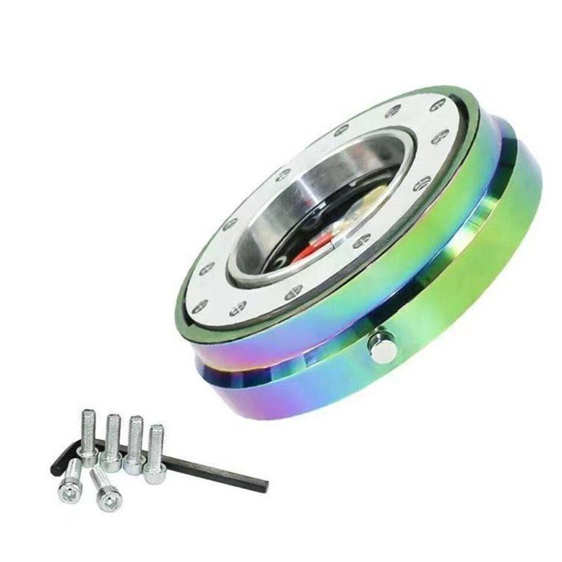 Thin Version For Racing Car Steering Wheel- 6 Hole Steering Wheel Quick Release Hub Adapter Snap Off Boss Kit красный