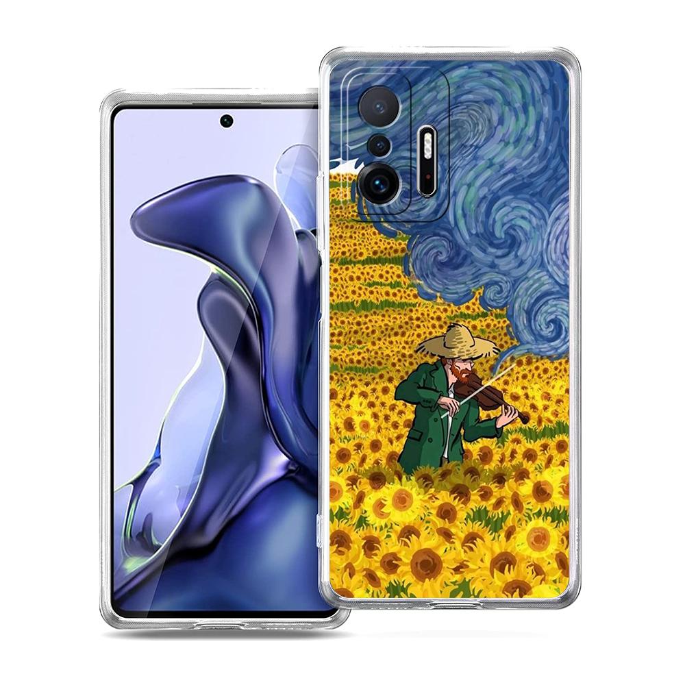 Aesthetic Sunflower Phone Case For Xiaomi 14 13 12 Lite Mi 11 Ultra 11X 13T 12T 11T For Poco X5 X4 X3 NFC F5 F4 M4 Pro 5G Cover