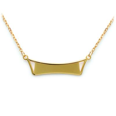 [B9945] - Κολιέ Επιχρυσωμένο 'Identité' - 40 εκ. - 10x30 χιλ.