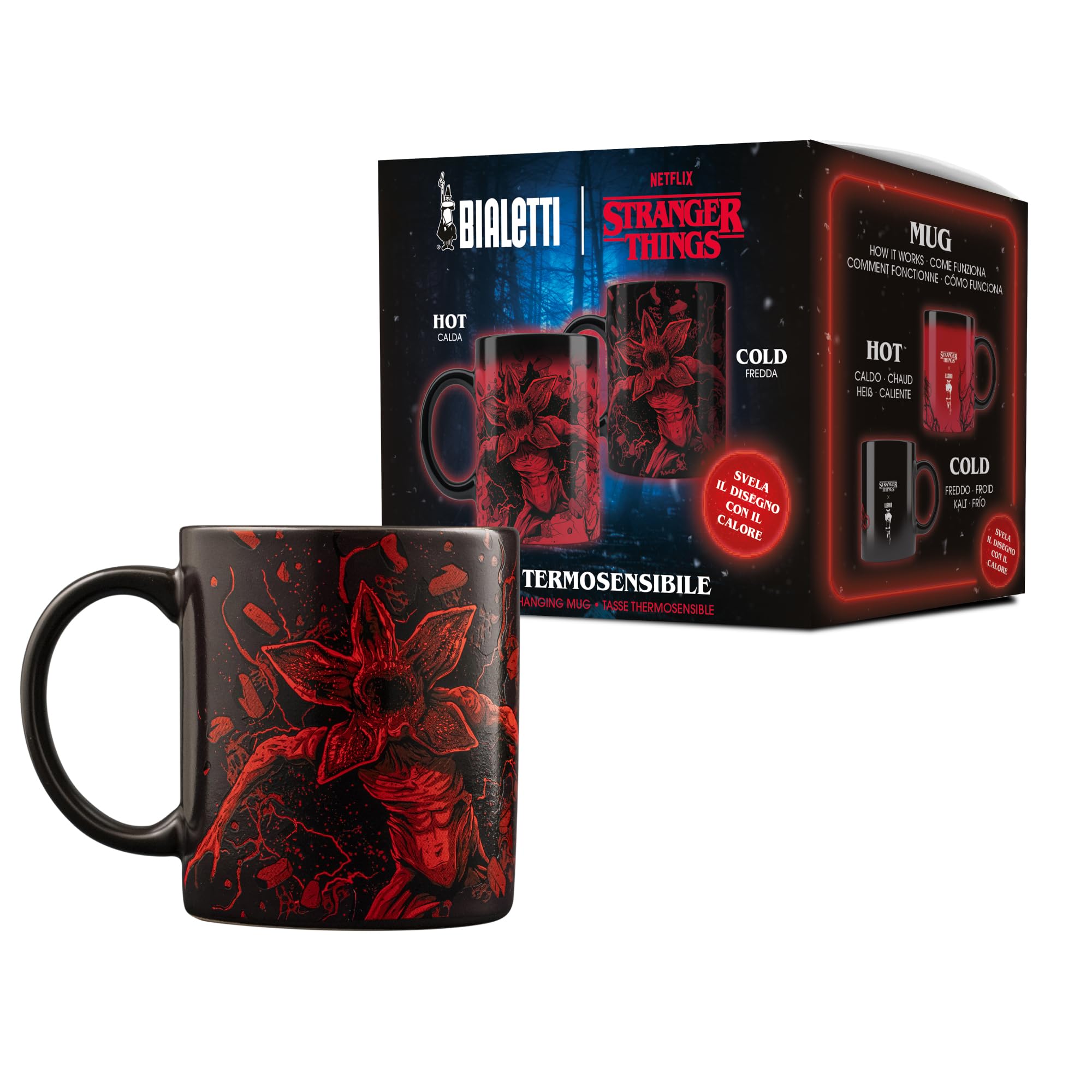 

Кружка Bialetti Stranger Things, меняющая цвет при нагревании чёрный