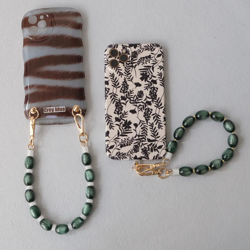 New Fashion Autumn Woman Bag Accessory Detachable Luxury Beaded Chains Cute Acrylic Strap Women Handbag Shoulder Handle Chain