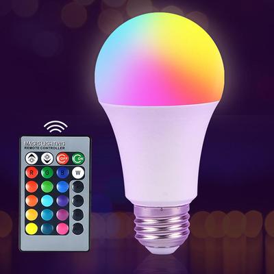 220 V E27 LED Smart Bulb RGB Farbwechsel LED-Glühbirne 16 Farben 8M Fernbedienung Smart Bulb Home Beleuchtung Party Decor Bulb