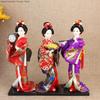 Japanska Underbara Geisha Figurer Dockor Med Vackra Kimonos Hem Skrivbordsdekor Miniatyrer Geisha Prydnader Samling Gåva