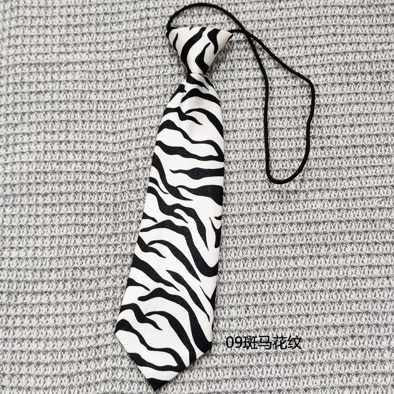 Kinder Erwachsene Glänzender Satin Bedruckt Gestreift Gepunktet Krawatte ohne Knoten zum Überziehen Festival Foto-Requisiten Tide