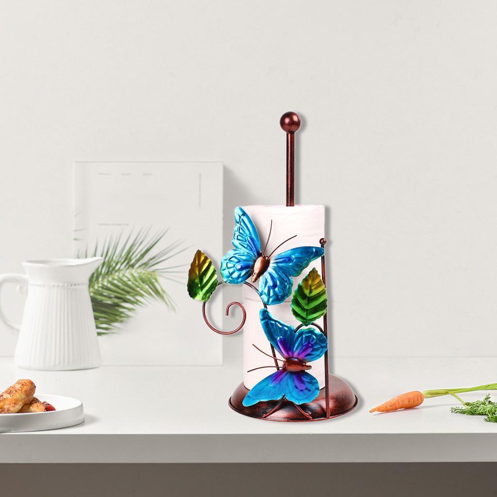 Creative Butterfly Iron Tissue Roll Stand Unique Butterfly Iron Paper Holder Home Decoration for Enhancing Home Decors