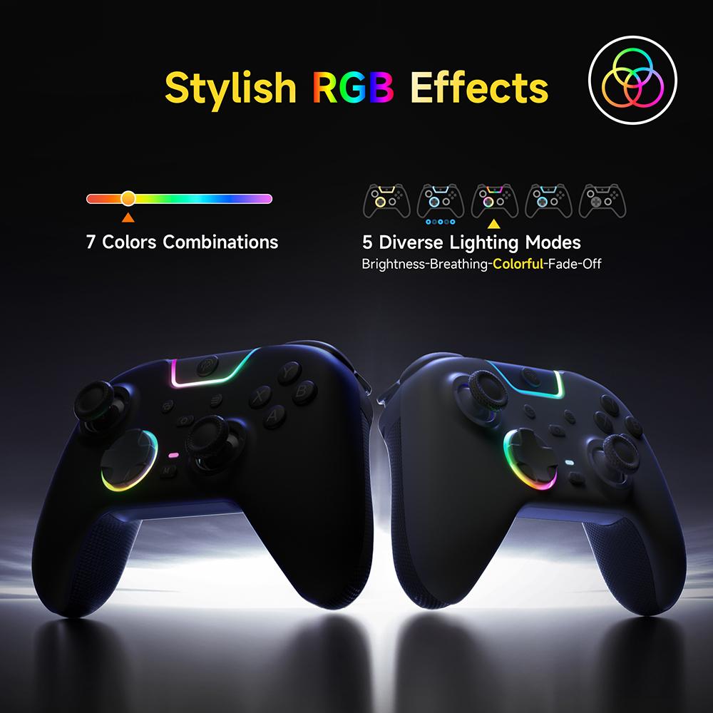 Wireless Gamepad PC Controller Compatible with PC/Switch/Phone/Steam/TV, Dual Rumble Motors, Impulse Triggers