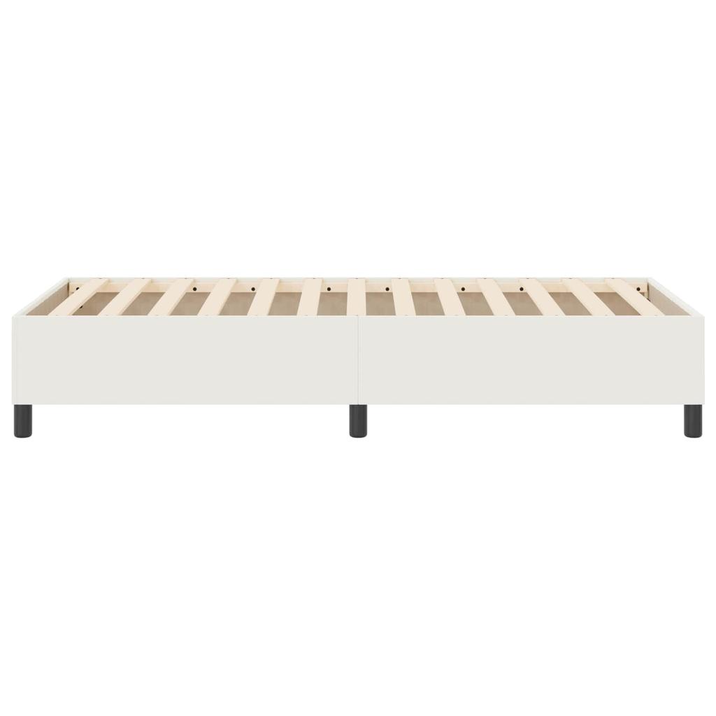 Platform Bed Frame Cream 100 x 200 cm Corduroy Fabric